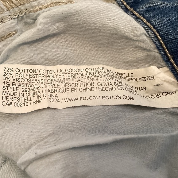 FDJ French Dressing embroidered pearl crystal embellished Olivia jeans size 14 - Picture 12 of 15